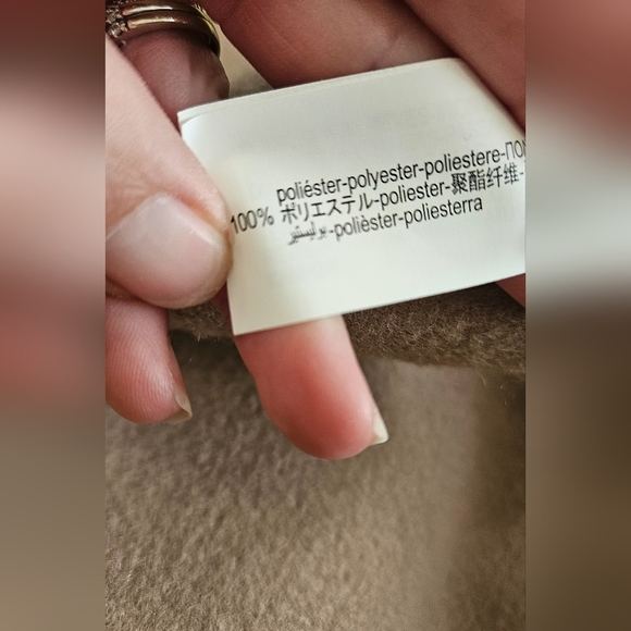 ZARA Bouclé Long Vest Sweater Jacket Taupe Mink Brown.Small.NWT - Picture 8 of 16